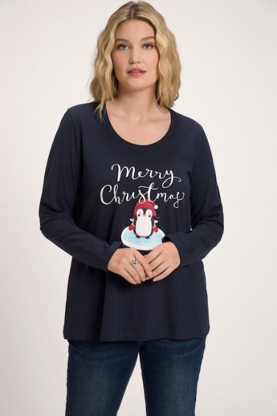 Veliki brojevi Majica MERRY CHRISTMAS moda za punije