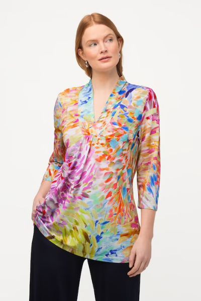 Veliki brojevi Bluza Slinky s printom 3/4 rukavi moda za punije