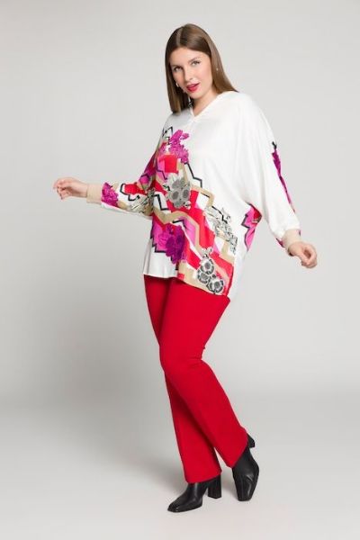 Veliki brojevi Bluza elegantna s printom moda za punije