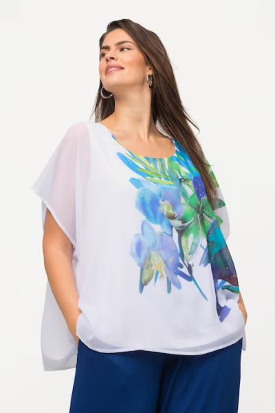 Veliki brojevi Bluza svečana cvjetni motiv moda za punije