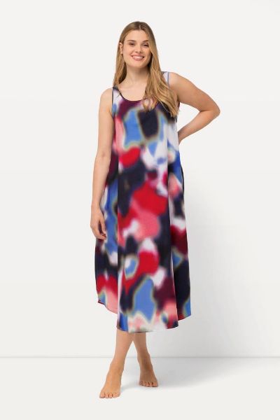 Veliki brojevi Haljina A kroja s apstraktnim printom moda za punije