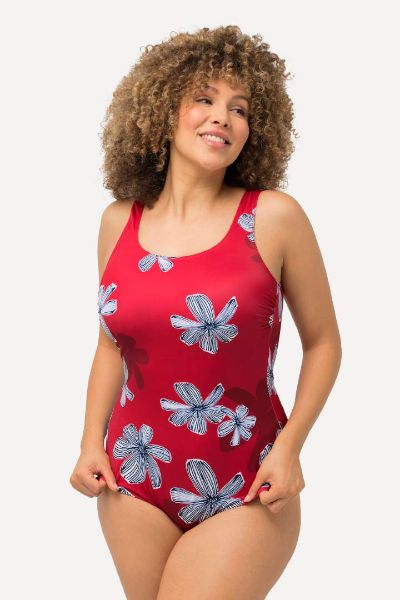 Veliki brojevi Kupaći kostim jednodijelni sportski s cvjetnim printom moda za punije