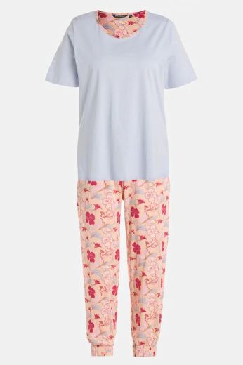 Plus size veliki brojevi Pidžama motiv cvijeća na nogavicama za punije