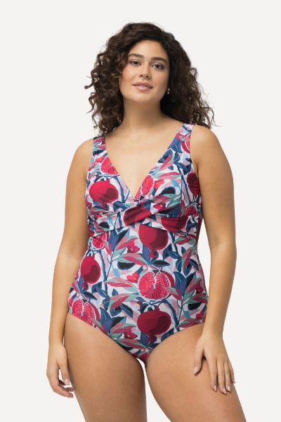 Veliki brojevi Kupaći kostim jednodijelni s voćnim motivom moda za punije
