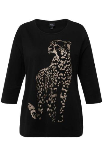 Plus size veliki brojevi Majica s 3/4 rukavima s printom leoparda za punije