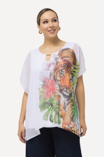 Plus size veliki brojevi Bluza s printom tigra za punije