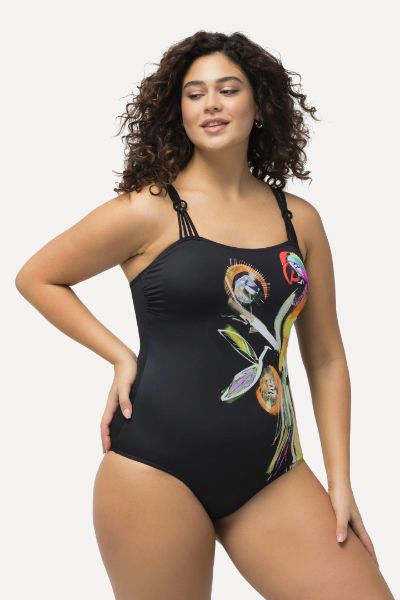 Veliki brojevi Kupaći kostim jednodijelni s  printom ptice moda za punije