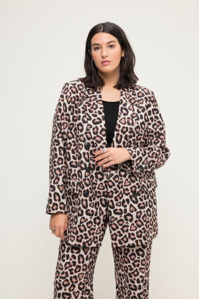 Veliki brojevi Sako lagani s leopard printom moda za punije