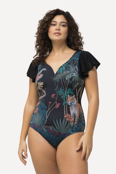 Veliki brojevi Kupaći kostim jednodijelni životinjskog printa moda za punije