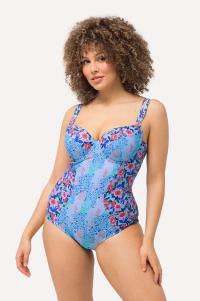 Veliki brojevi Kupaći kostim jednodijelni cvjetnog printa moda za punije