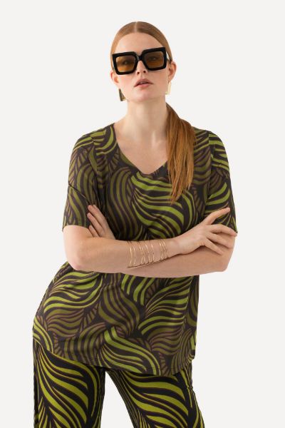 Veliki brojevi Majica kratkih rukava Slinky moda za punije