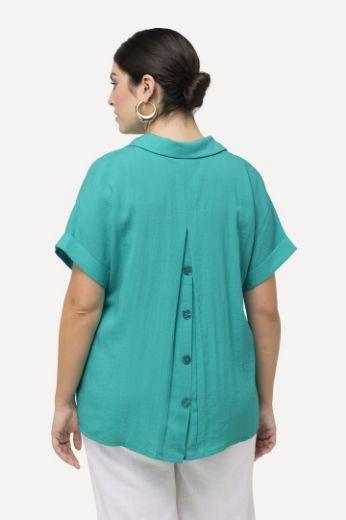 Plus size veliki brojevi Bluza spušteni rukavi s gumbima na leđima za punije