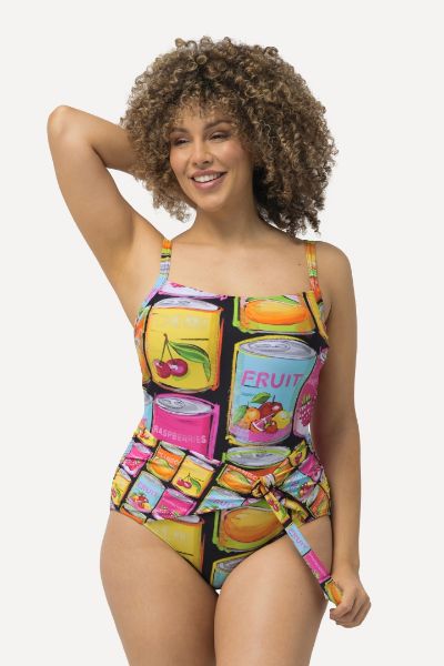 Veliki brojevi Kupaći kostim jednodijelni s voćnim printom moda za punije