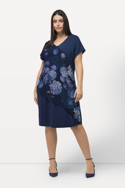 Veliki brojevi Haljina V izreza  s cvjetnim printom moda za punije