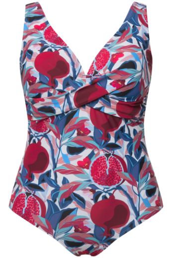 Plus size veliki brojevi Kupaći kostim jednodijelni s voćnim motivom za punije