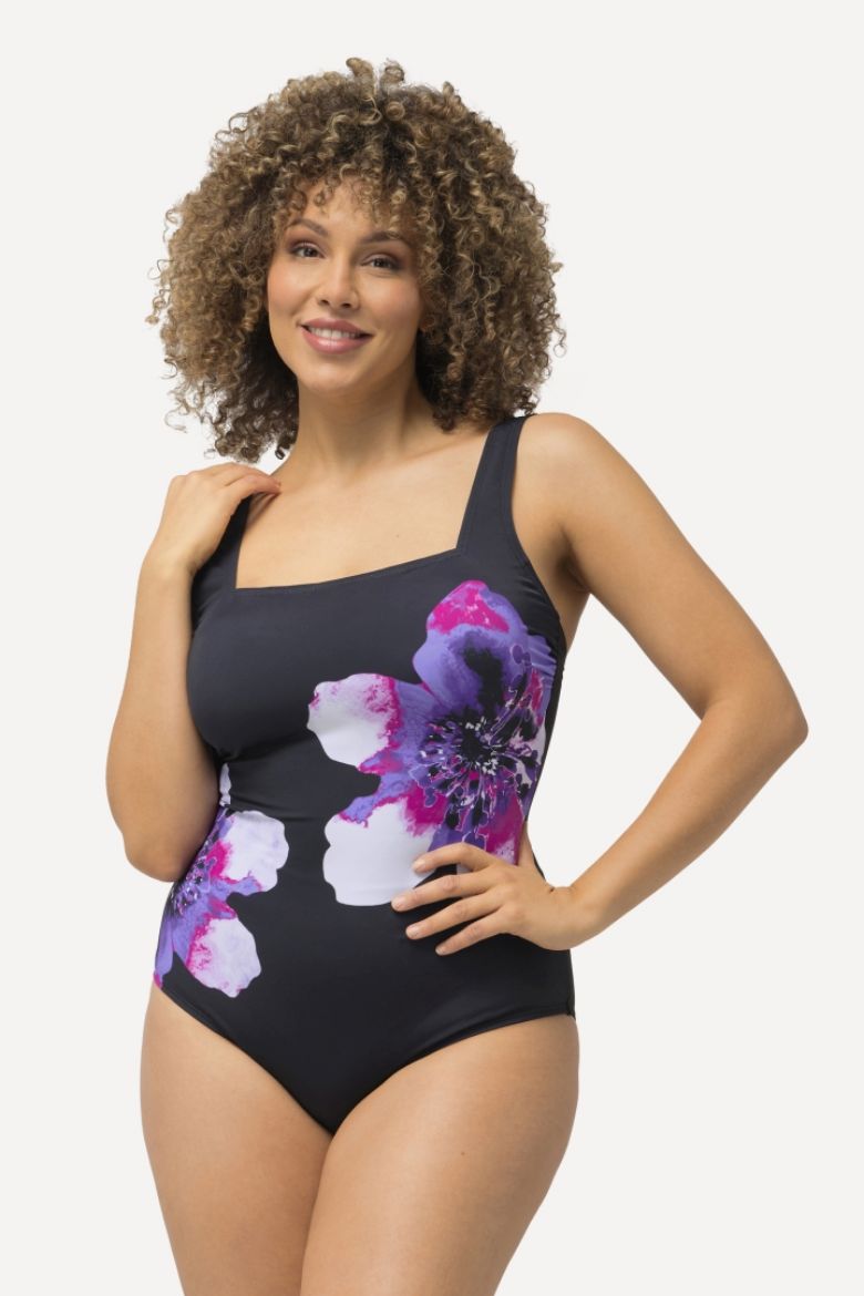 Plus size veliki brojevi Kupaći kostim jednodijelni s cvjetnim printom za punije