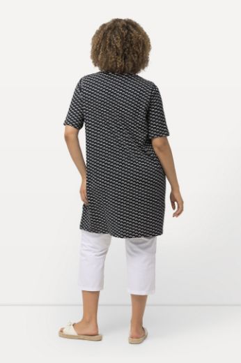 Plus size veliki brojevi Tunika kratkih rukava  A kroja s minimalističkim printom za punije