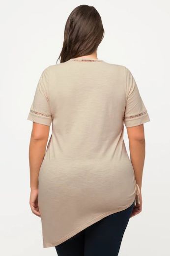 Plus size veliki brojevi Majica asimetrična kratkih rukava za punije