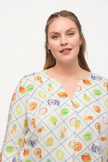 Plus size veliki brojevi Bluza motiv voća za punije