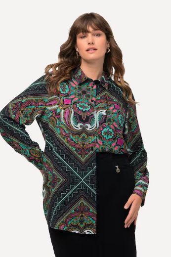 Plus size veliki brojevi Bluza dugih rukava s motivom za punije