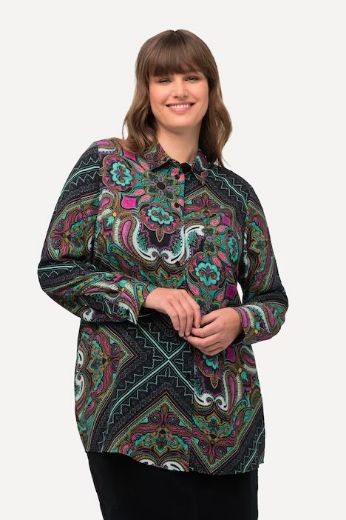 Plus size veliki brojevi Bluza dugih rukava s motivom za punije