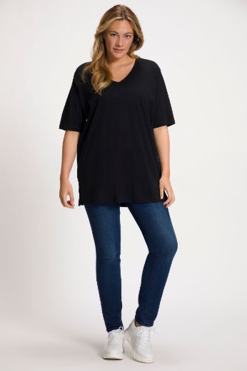 Plus size veliki brojevi Majica V izrez Basic za punije