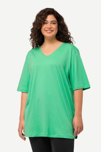 Plus size veliki brojevi Majica V izrez Basic za punije