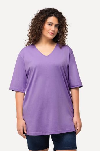 Plus size veliki brojevi Majica V izrez Basic za punije