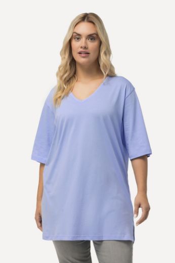 Plus size veliki brojevi Majica V izrez Basic za punije