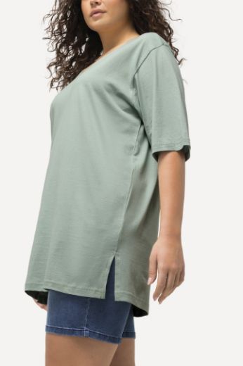 Plus size veliki brojevi Majica V izrez Basic za punije