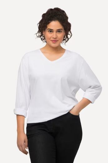 Plus size veliki brojevi Majica Basic dugi rukavi za punije