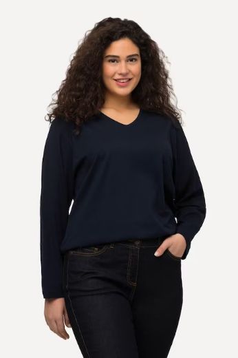 Plus size veliki brojevi Majica Basic dugi rukavi za punije