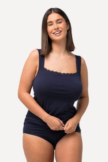 Plus size veliki brojevi Potkošulja s dodatkom čipke za punije