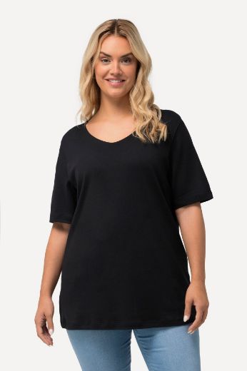 Plus size veliki brojevi Majica Slim Fit V ovrtanik za punije