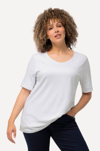 Plus size veliki brojevi Majica Slim Fit V ovrtanik za punije