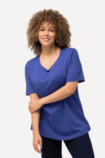 Plus size veliki brojevi Majica Slim Fit V ovrtanik za punije