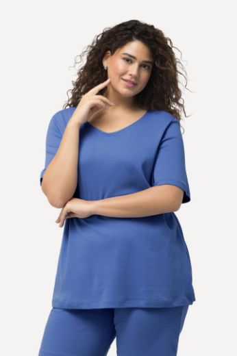 Plus size veliki brojevi Majica Slim Fit V ovrtanik za punije