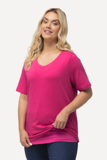 Plus size veliki brojevi Majica Slim Fit V ovrtanik za punije