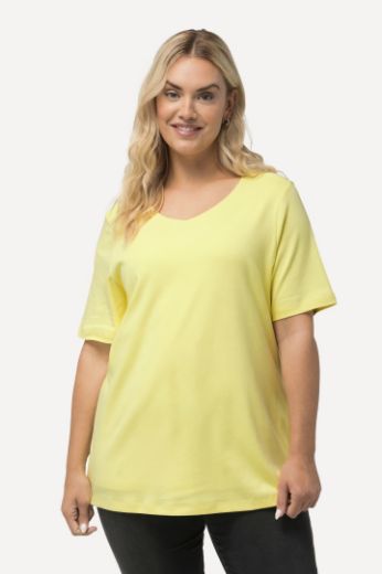 Plus size veliki brojevi Majica Slim Fit V ovrtanik za punije