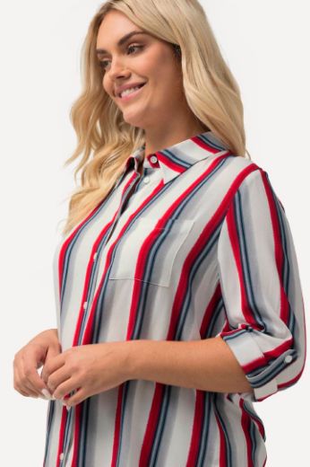 Plus size veliki brojevi Bluza na pruge za punije