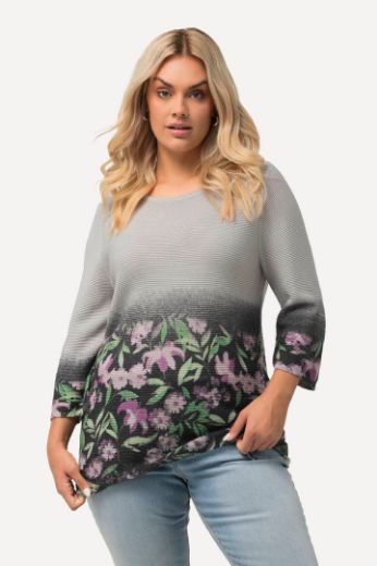 Plus size veliki brojevi Pulover cvjetnog motiva za punije