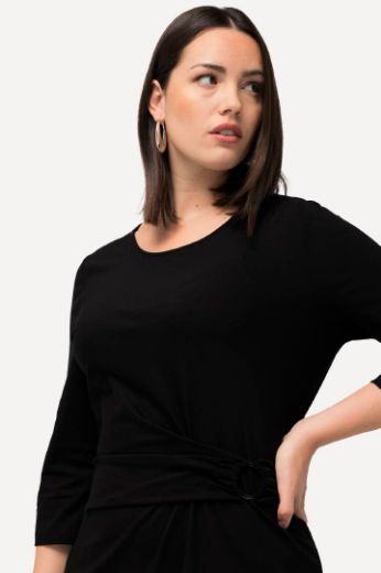 Plus size veliki brojevi Haljina s 3/4 rukavima duži kroj za punije