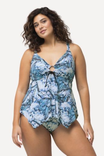 Plus size veliki brojevi Kupaći kostim Tankini na vezanje za punije