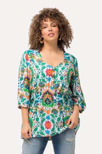 Plus size veliki brojevi Bluza A kroja cvjetnog printa za punije