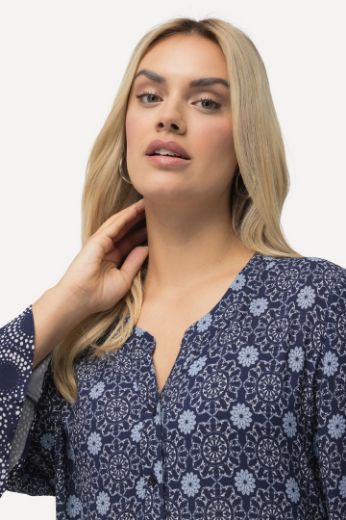 Plus size veliki brojevi Haljina 3/4 rukavi s printom za punije