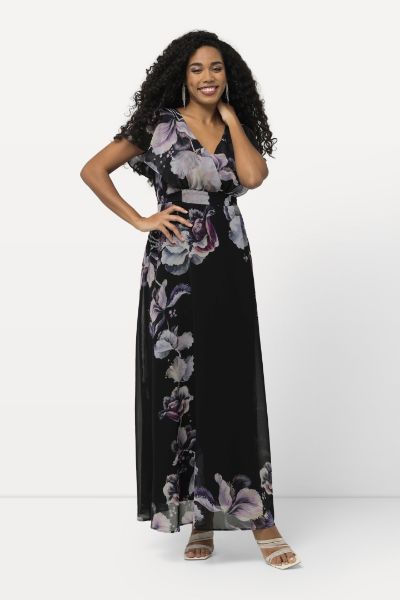 Veliki brojevi Haljina elegantna maxi cvjetnog printa moda za punije