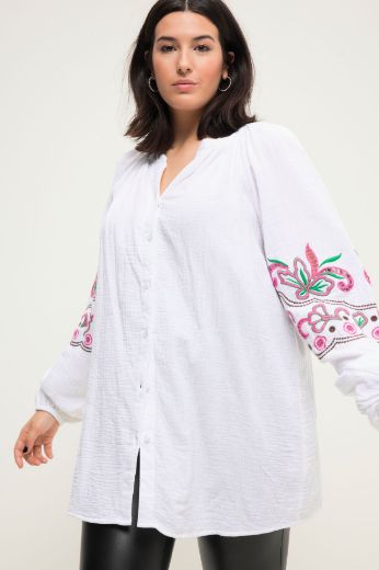 Plus size veliki brojevi Bluza s ukrasnim vezom za punije