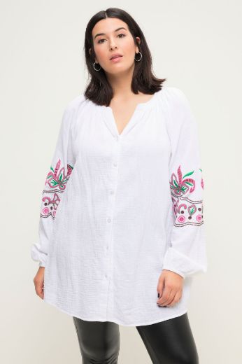 Plus size veliki brojevi Bluza s ukrasnim vezom za punije