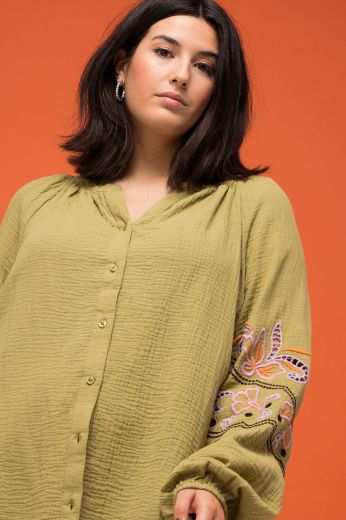 Plus size veliki brojevi Bluza s ukrasnim vezom za punije