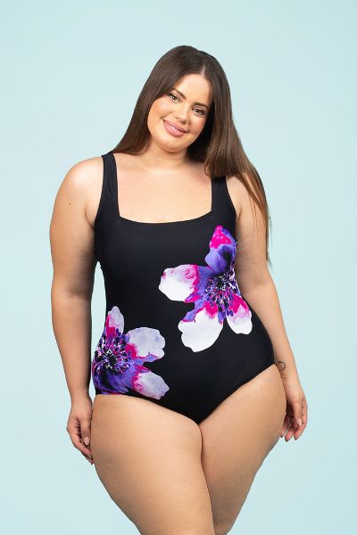 Veliki brojevi Kupaći kostim jednodijelni s cvjetnim printom moda za punije